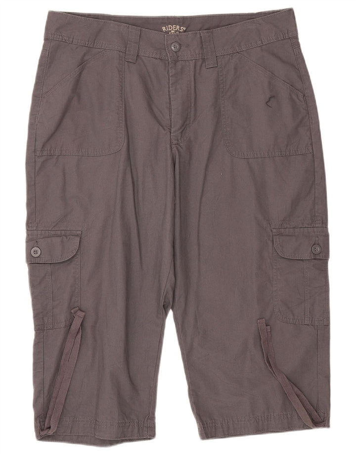 LEE Womens Riders Cargo Bermuda Shorts US 14 Large W32  Grey Cotton