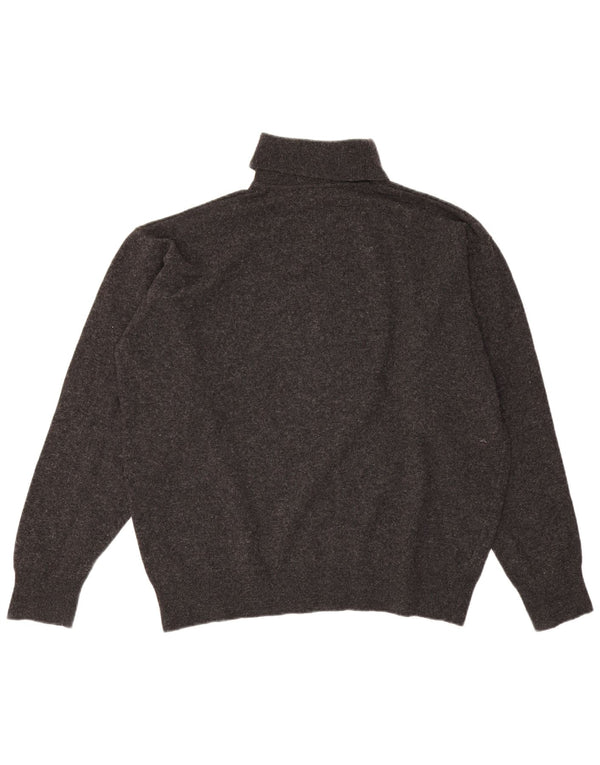 Lacoste Herren Rollkragenpullover Pullover Größe 6 XL Graue Lammwolle
