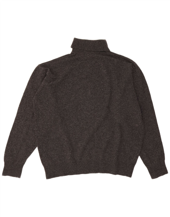 Lacoste Herren Rollkragenpullover Pullover Größe 6 XL Graue Lammwolle
