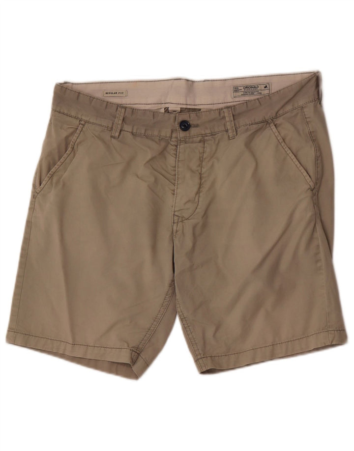 Jack & Jones Herren-Chinoshorts mit normaler Passform, Größe L, W36, Grau, Baumwolle