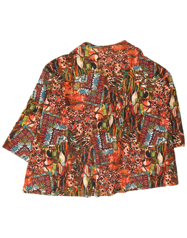 Mona Damen-Hemdbluse mit übergroßem abstraktem Muster, UK 20 2XL, mehrfarbig