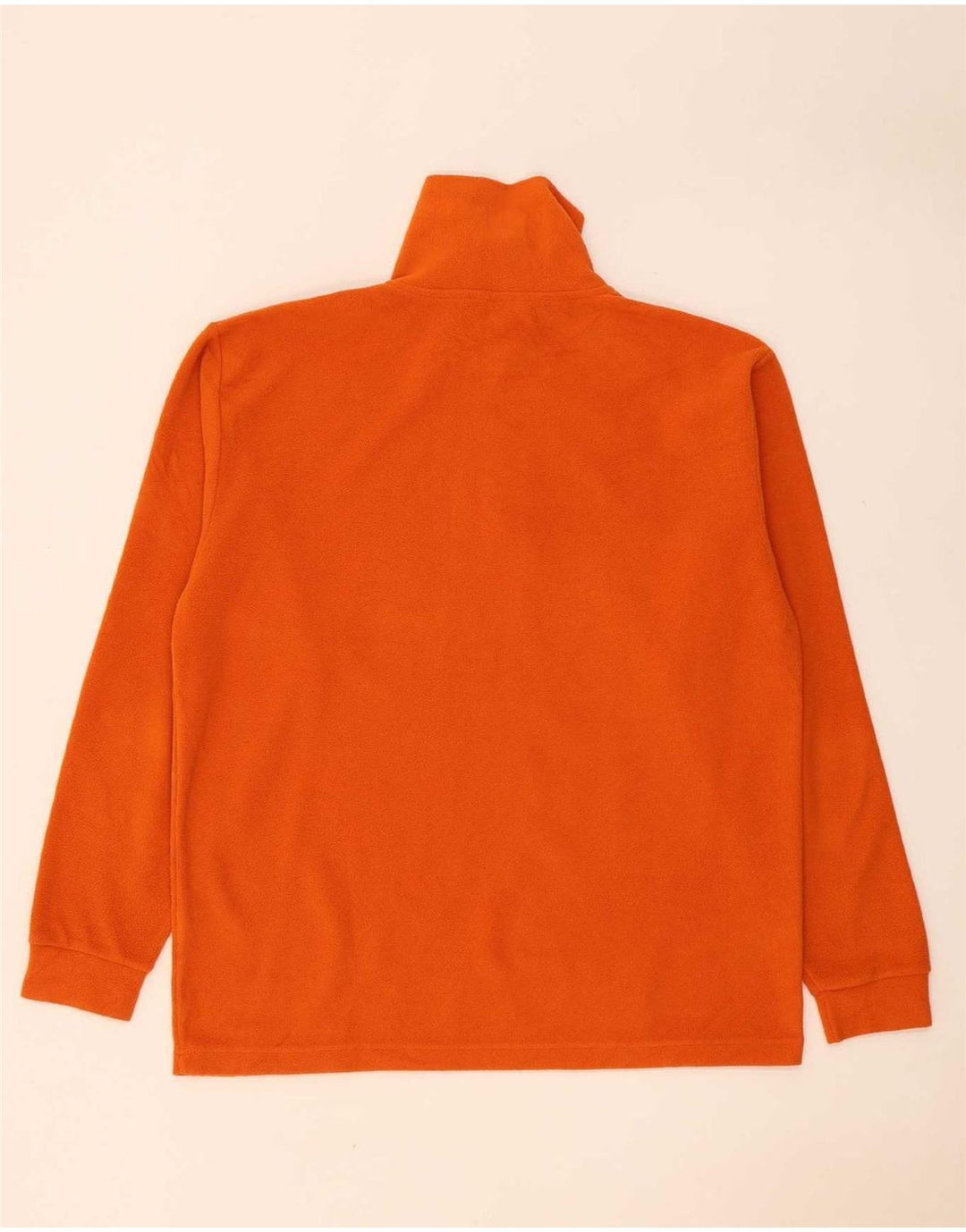 Invicta Herren-Fleecepullover mit Reißverschluss am Hals, großes orangefarbenes Polyester