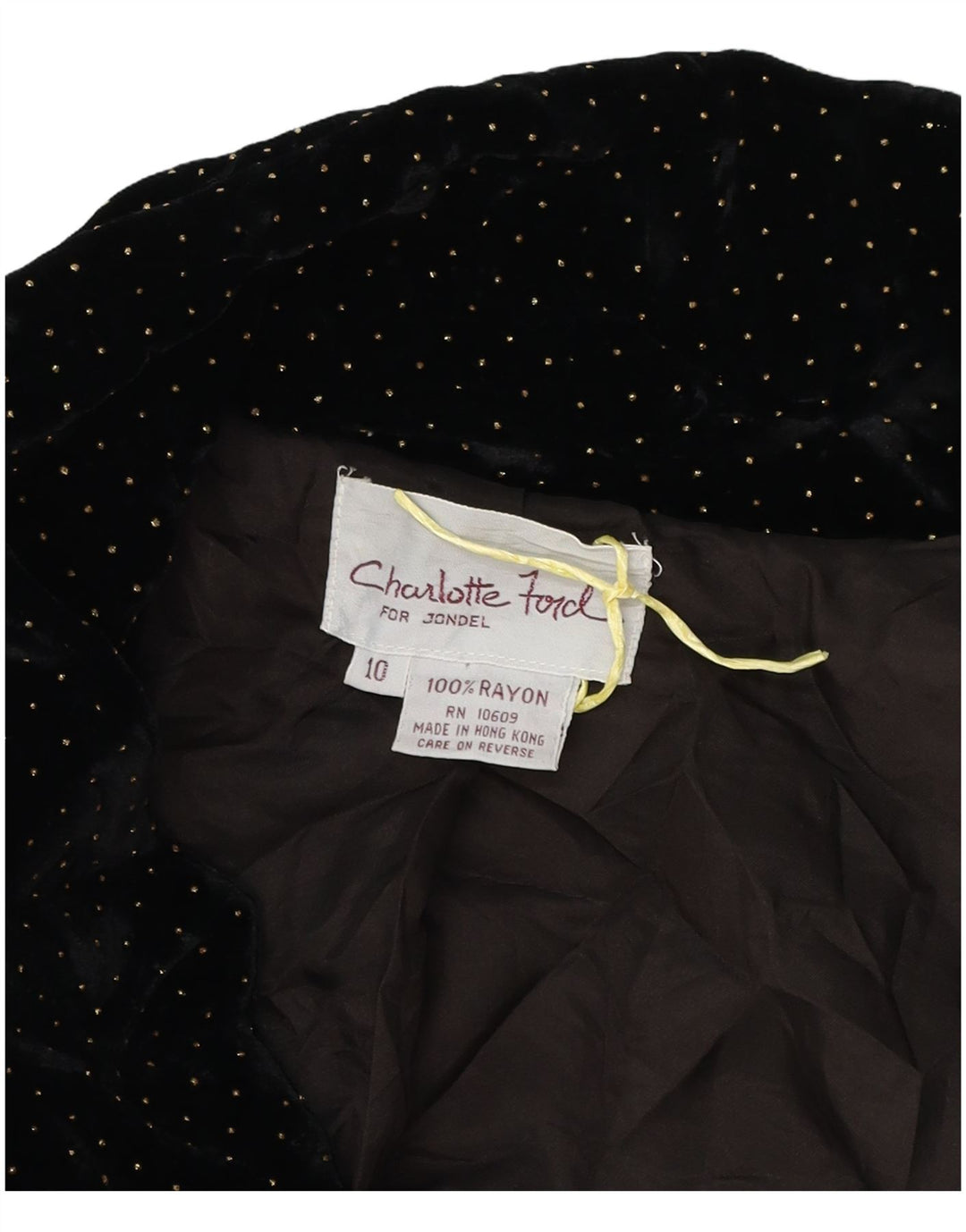 Vintage Damen Übergroße Samt-Bomberjacke UK 10 Small Schwarz gefleckt