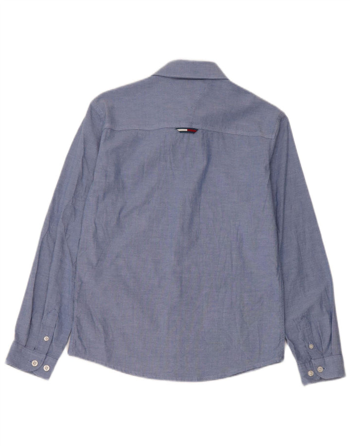 Tommy Hilfiger Hemd für Jungen, 11–12 Jahre, blaue Baumwolle