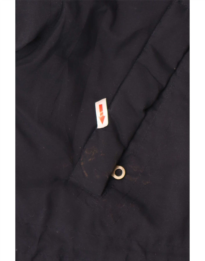 Vintage Herren-Windbreaker-Mantel UK 38 Medium Navy Blue Colourblock Polyester