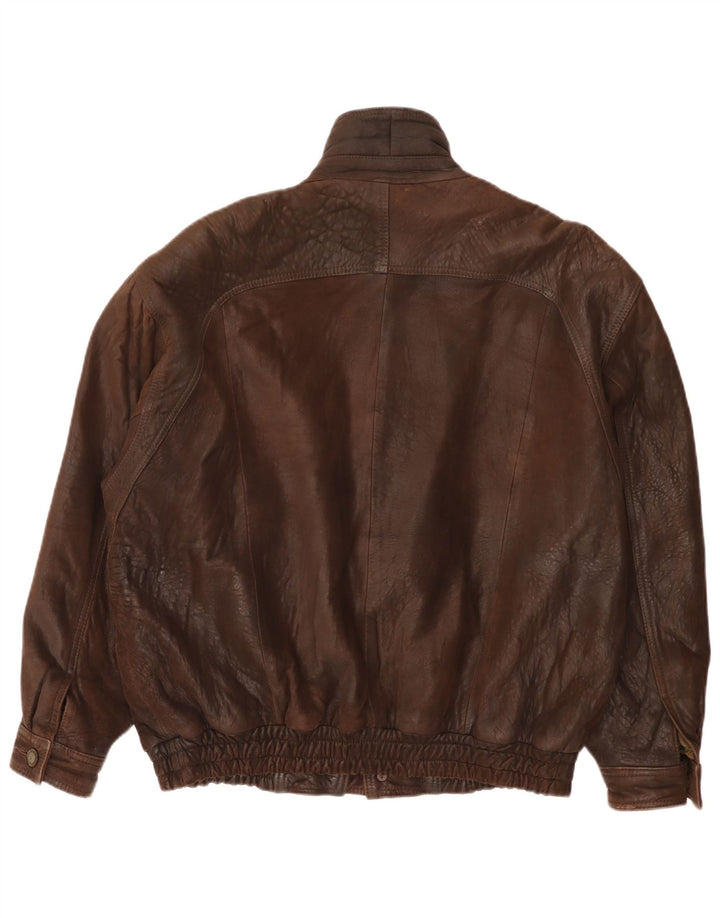 Vintage Herren Lederjacke IT 52 XL Braun