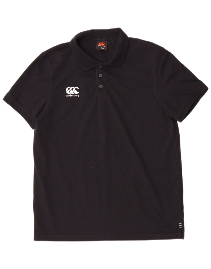 Canterbury Herren-Poloshirt, groß, aus schwarzem Polyester