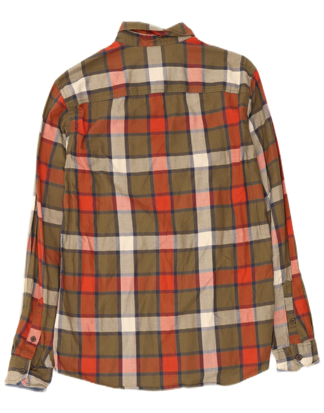 Jack & Jones Herren-Flanellhemd, mittelgroße Khaki-Karo-Baumwolle