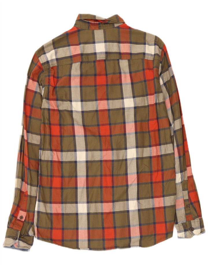 Jack & Jones Herren-Flanellhemd, mittelgroße Khaki-Karo-Baumwolle