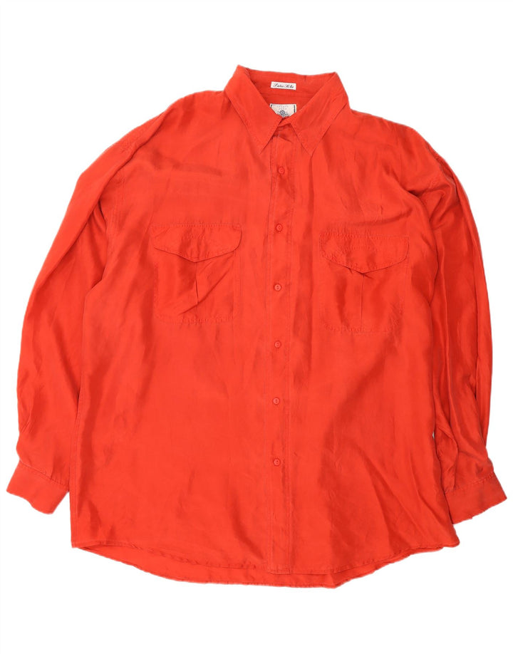 Brugi Herrenhemd XL, rote Seide