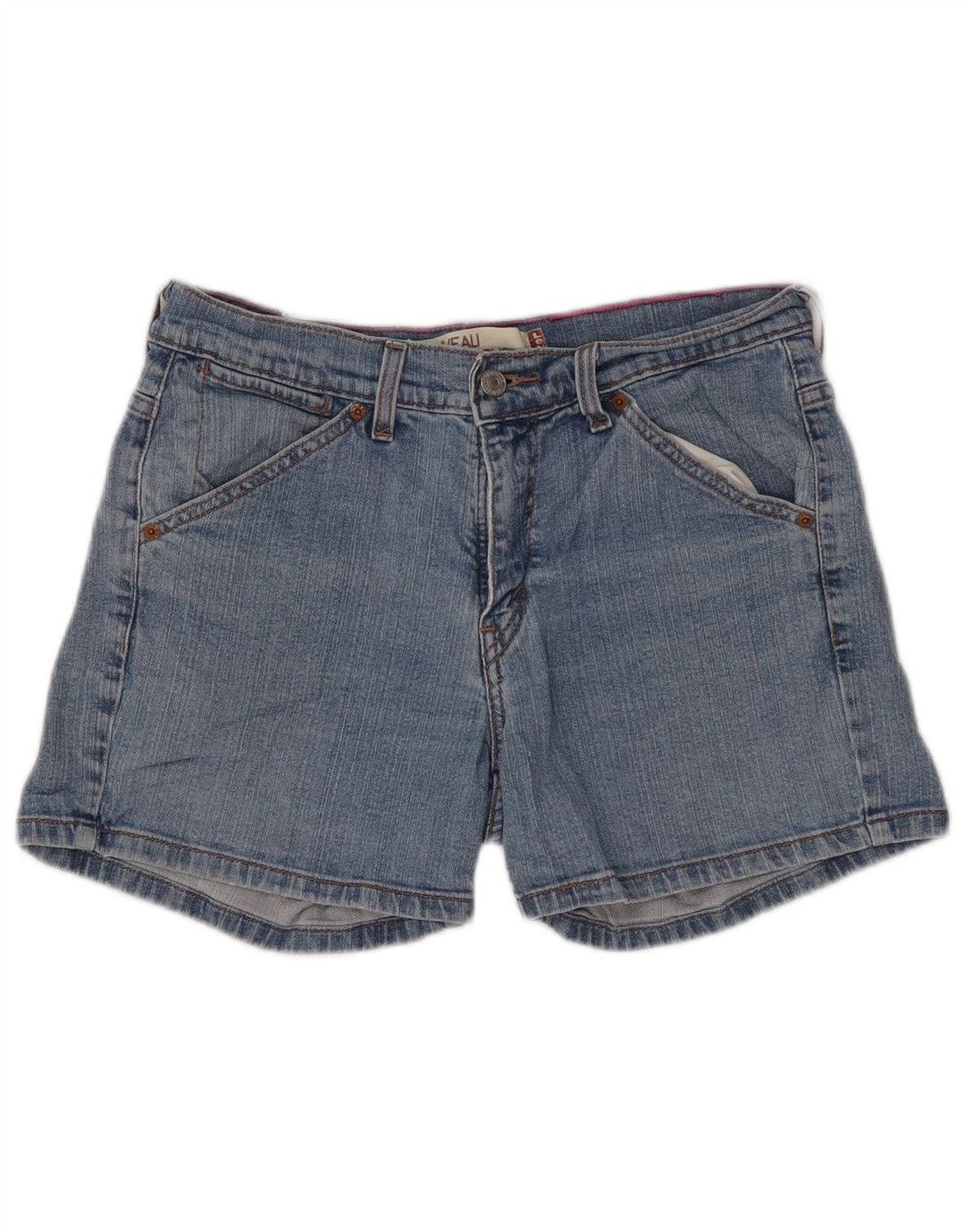 LEVI'S Damen 515 Denim-Shorts mit hoher Taille, US 10, Größe L, W30, blaue Baumwolle