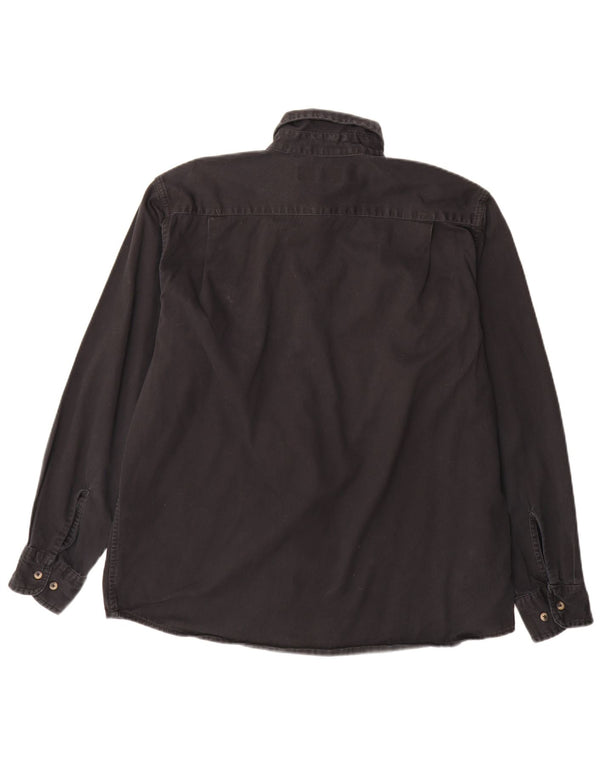 Wrangler Herren-Jeanshemd, große schwarze Baumwolle