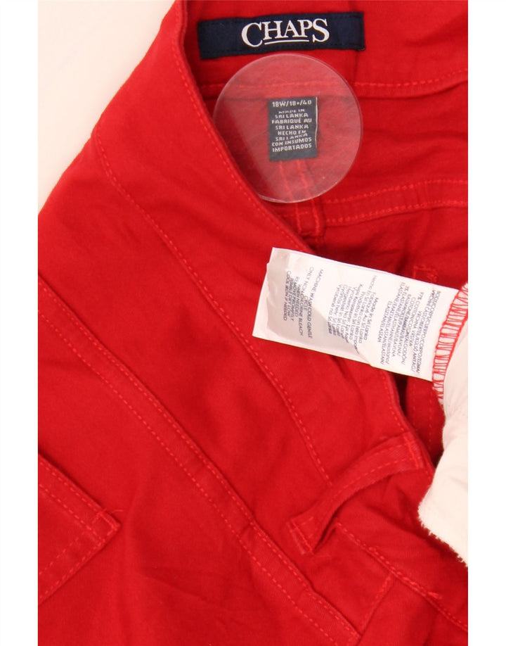 CHAPS Damen Bermudashorts US 18 2XL W38 Rote Baumwolle