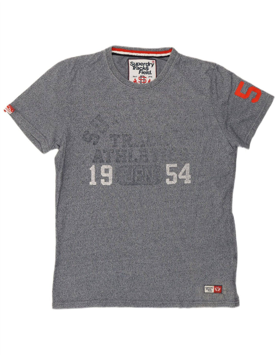 Superdry Herren Grafik-T-Shirt-Oberteil aus mittelgrauer Baumwolle