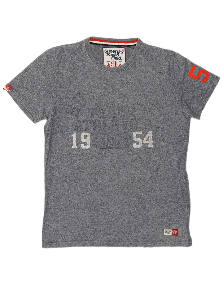 Superdry Herren Grafik-T-Shirt-Oberteil aus mittelgrauer Baumwolle