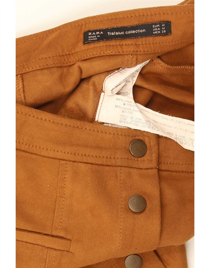 Zara Damen Minirock Medium W28 Braunes Polyester
