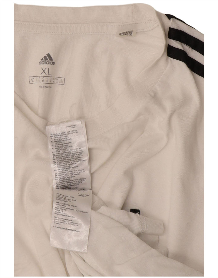 Adidas Herren T-Shirt Top XL Weiß Baumwolle