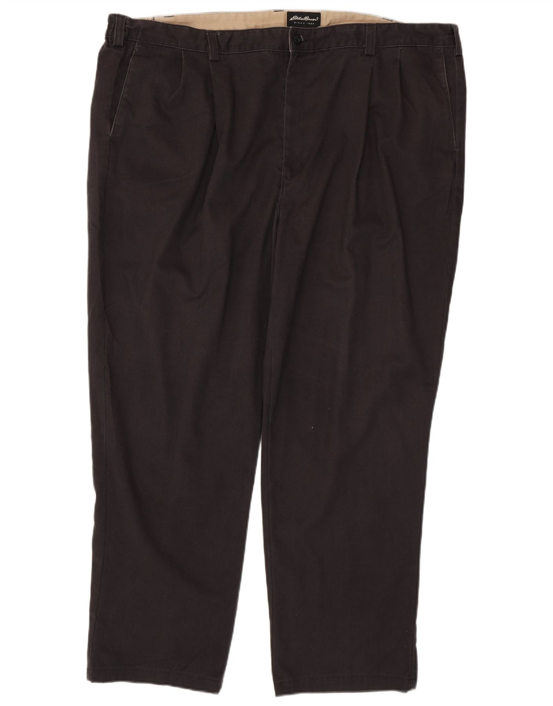 EDDIE BAUER Herren-Chinohose mit Pegged, W48, L31, graue Baumwolle