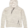 REEBOK Womens Hoodie Jumper UK 6 XS Grey Pinstripe Cotton | Vintage Reebok | Thrift | Second-Hand Reebok | Used Clothing | Messina Hembry 