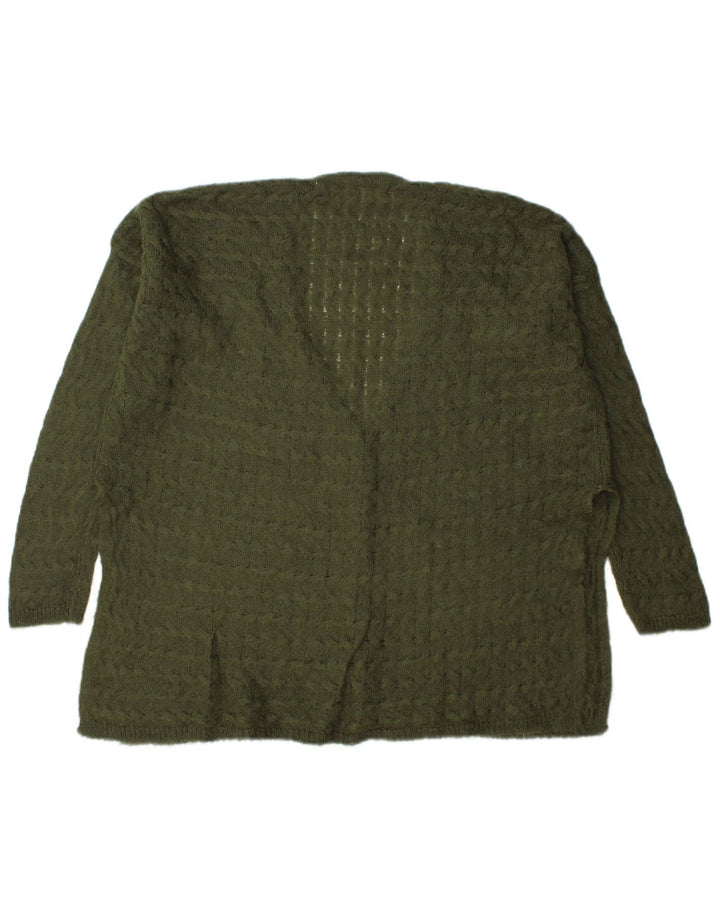 Zara Damen-Strickjacke in Übergröße, Gr. 14, Mittelgrün