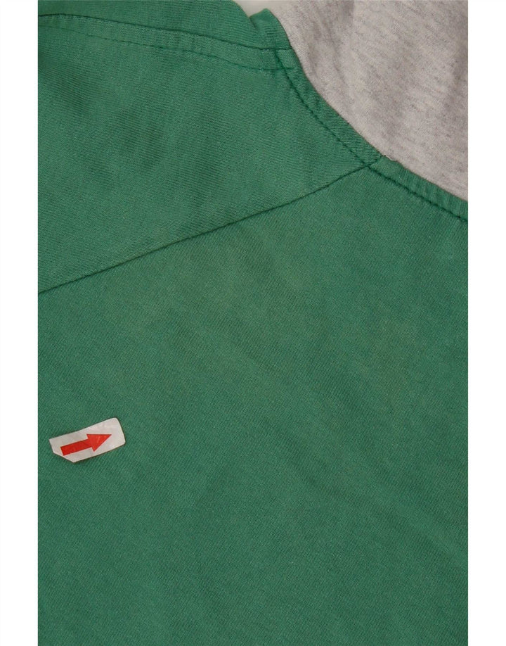 Campagnolo Herren-Sweatshirt mit Reißverschluss am Hals, Mittelgrün, Farbblock
