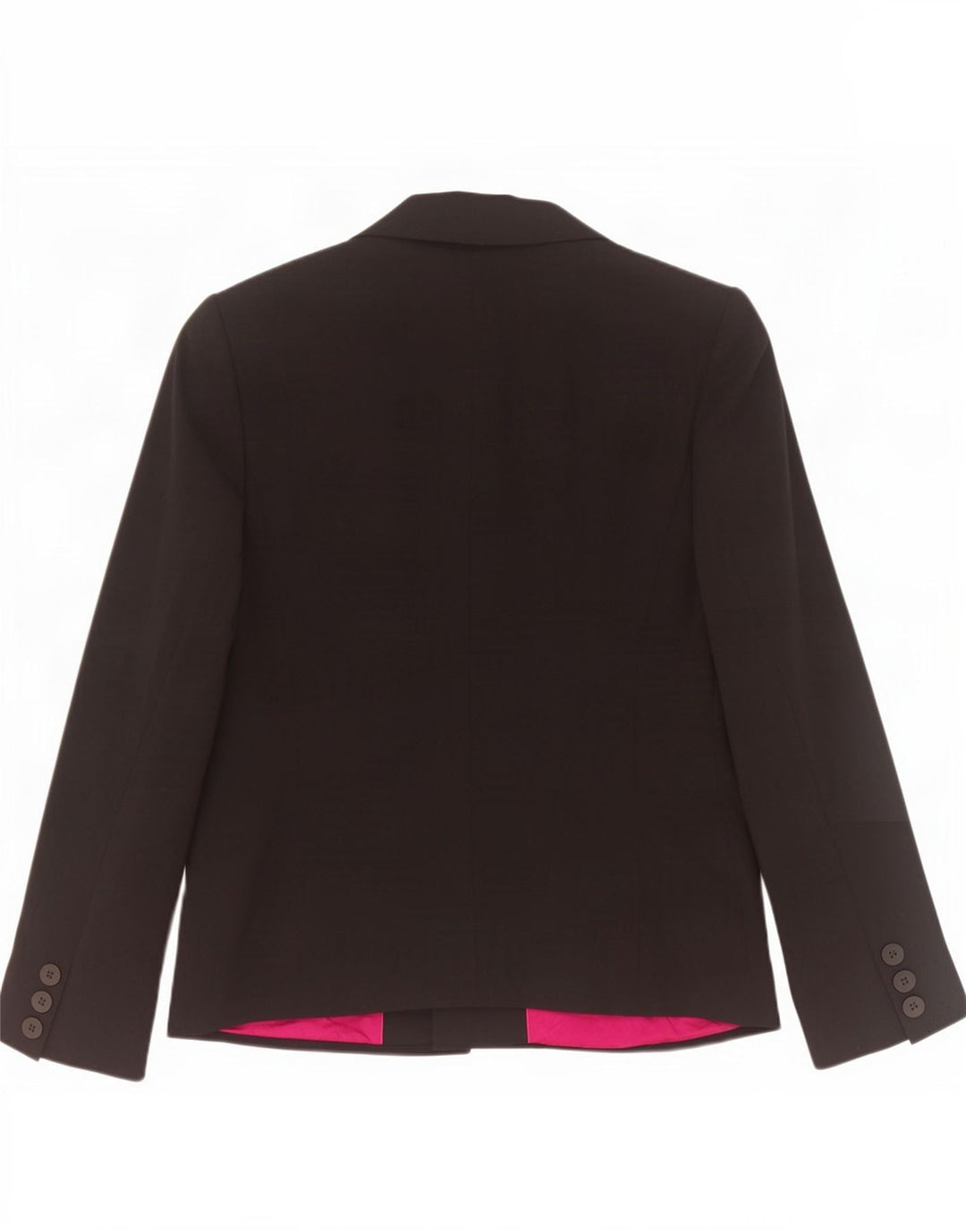 Marks & Spencer Damen 3-Knopf-Blazerjacke UK 12 Mittelschwarze Viskose
