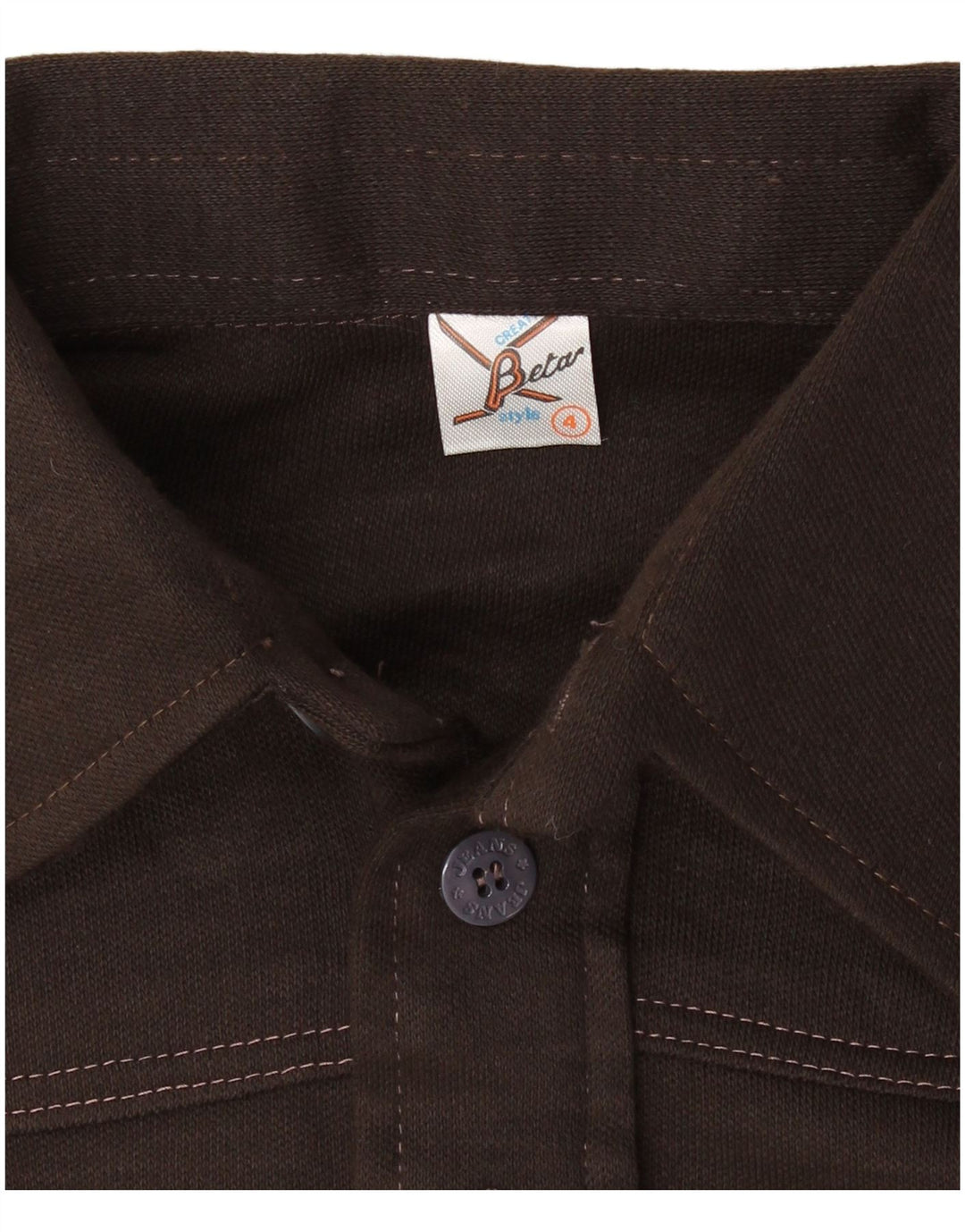 BETA Herren-Langarm-Poloshirt, Größe S, Braun