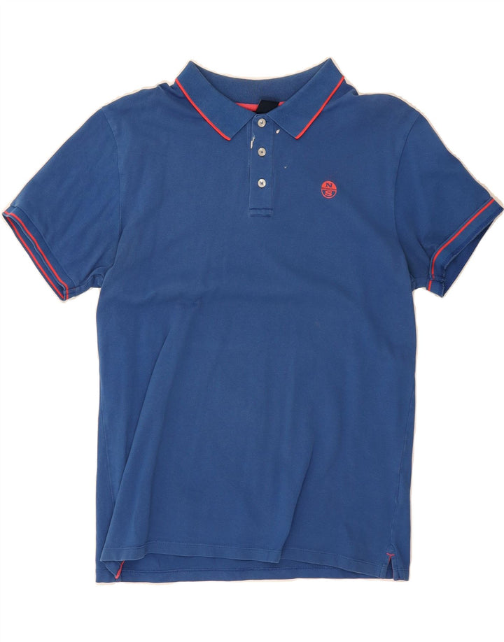 NORTH SAILS Mens Slim Fit Polo Shirt Medium Blue Cotton Vintage North Sails and Second-Hand North Sails from Messina Hembry 