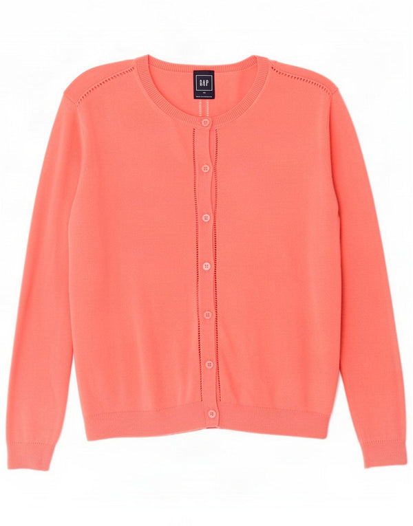 Gap Womens Relaxed Fit Cardigan Sweater UK 6 XS Rosa Baumwolle