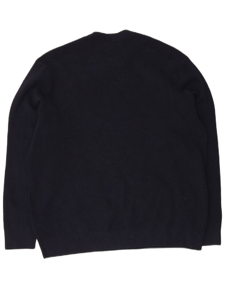 Marks & Spencer Herren-Pullover mit Rundhalsausschnitt, 3XL, Marineblau, Polyester