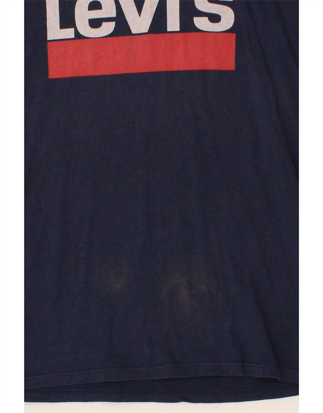LEVI'S Mens Graphic T-Shirt Top Large Navy Blue Cotton Vintage Levi's and Second-Hand Levi's from Messina Hembry 