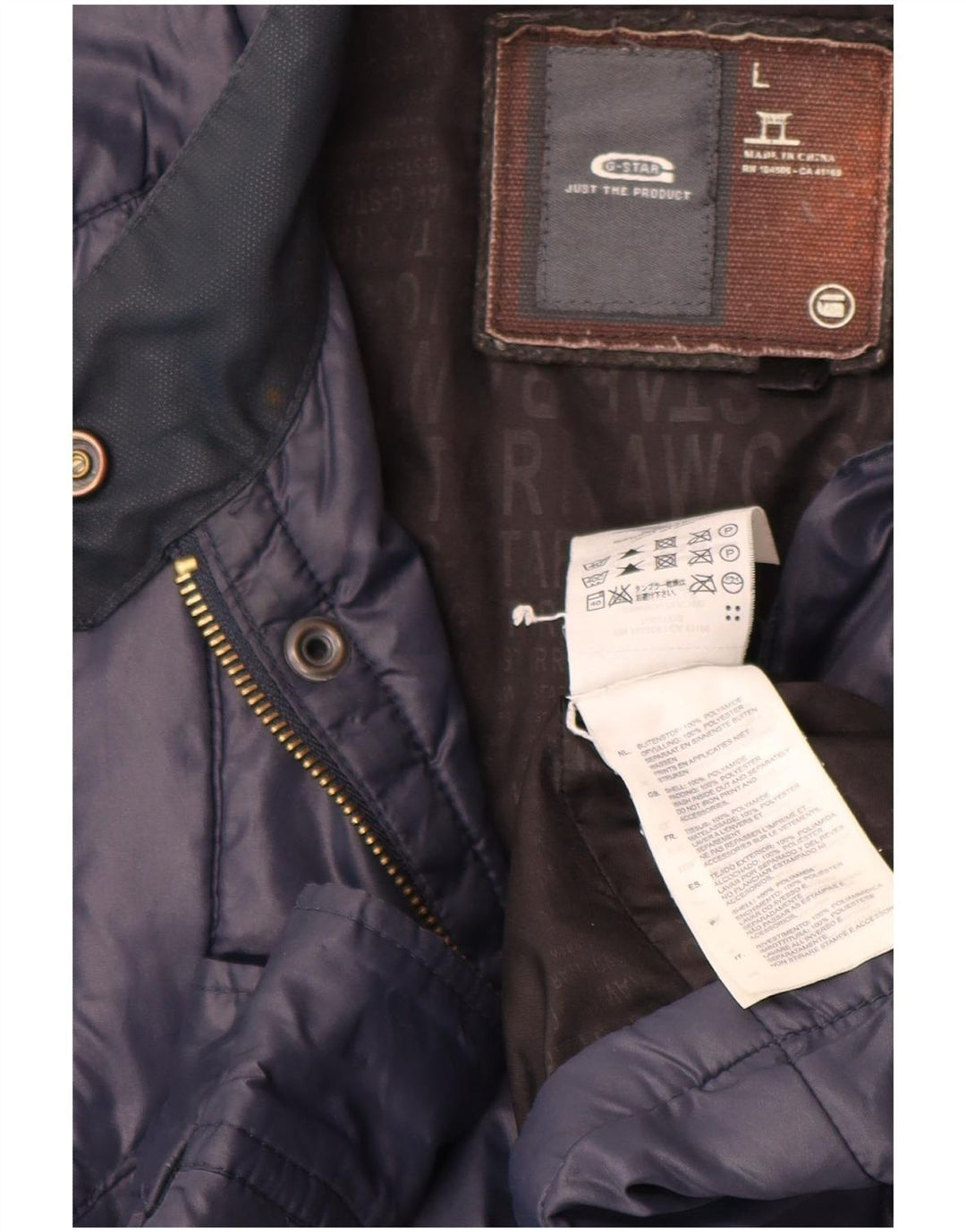 G-Star Herren Wattierte Jacke UK 40 Large Marineblau Polyamid