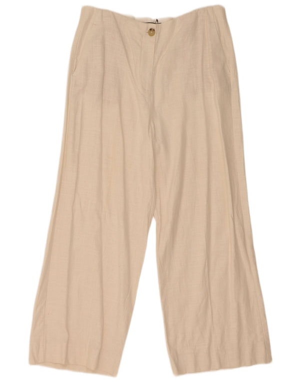 Marks & Spencer Damen Chinohose mit hoher Taille, UK 14, Größe L W34 L27 Off Wh