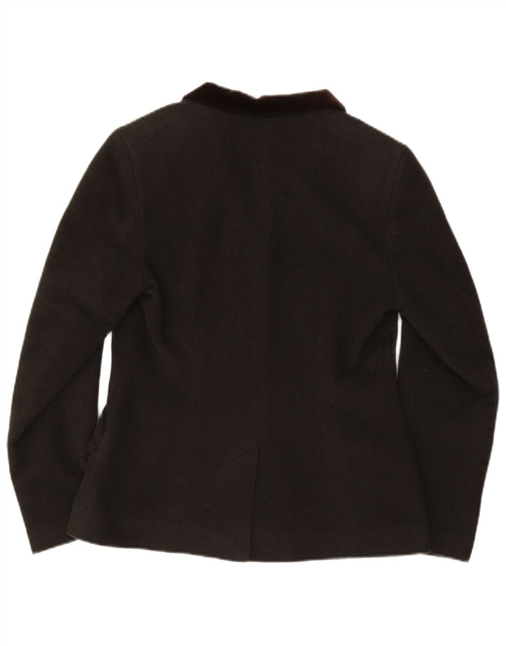 Luciano Barbera Damen 4-Knopf-Blazerjacke IT 44 Mittelgrün Angora