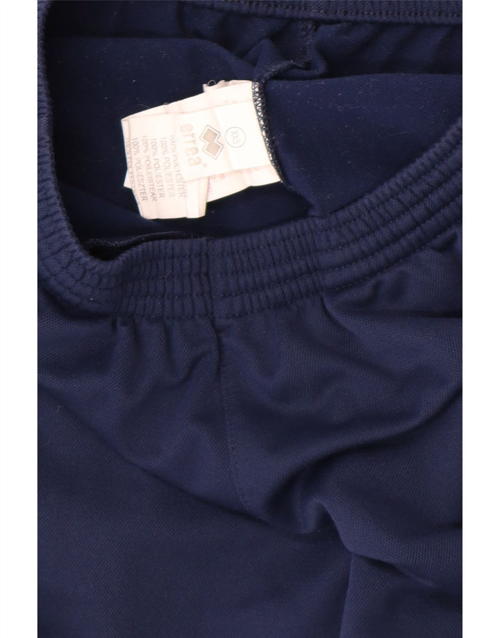 ERREA Boys Tracksuit Trousers Joggers 9-10 Years 2XS Navy Blue Polyester Vintage Errea and Second-Hand Errea from Messina Hembry 