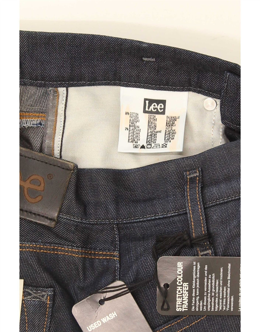 Lee Damen Lynn Slim Jeans W26 L33 Marineblaue Baumwolle