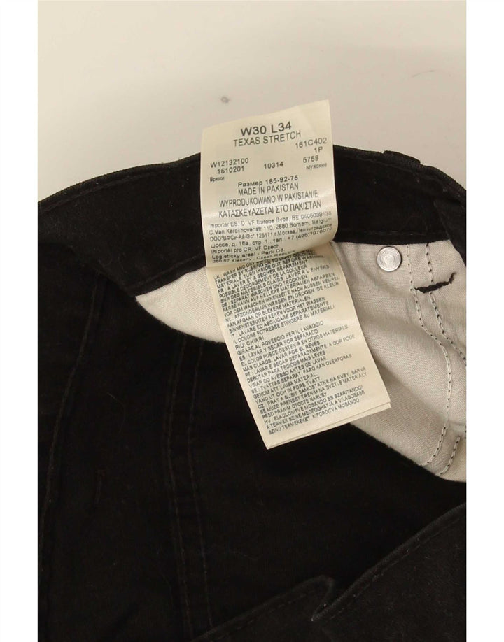 Wrangler Herren Texas Stretch Straight Jeans W30 L34 Schwarze Baumwolle