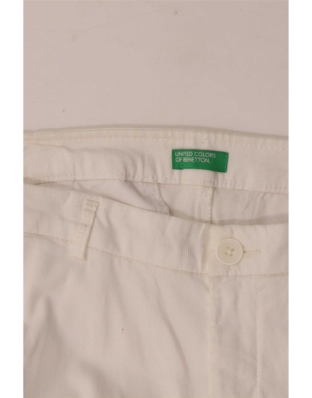 Benetton Gerade geschnittene Damenhose W32 L25 Weiß