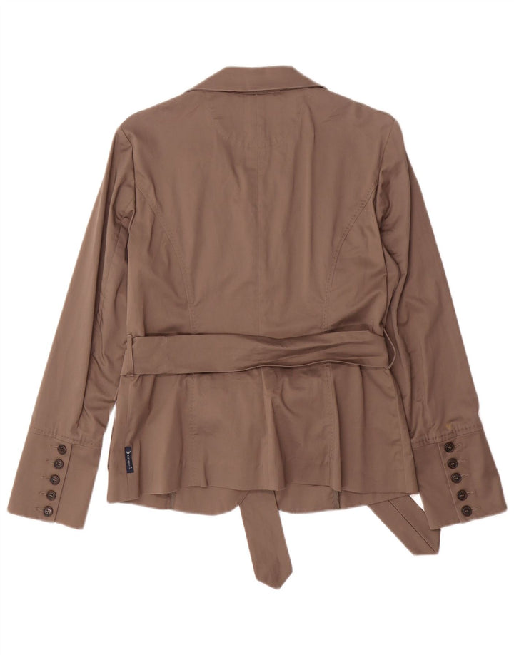Armani Jeans Damen 3-Knopf-Blazerjacke EU 44 XL Braune Baumwolle