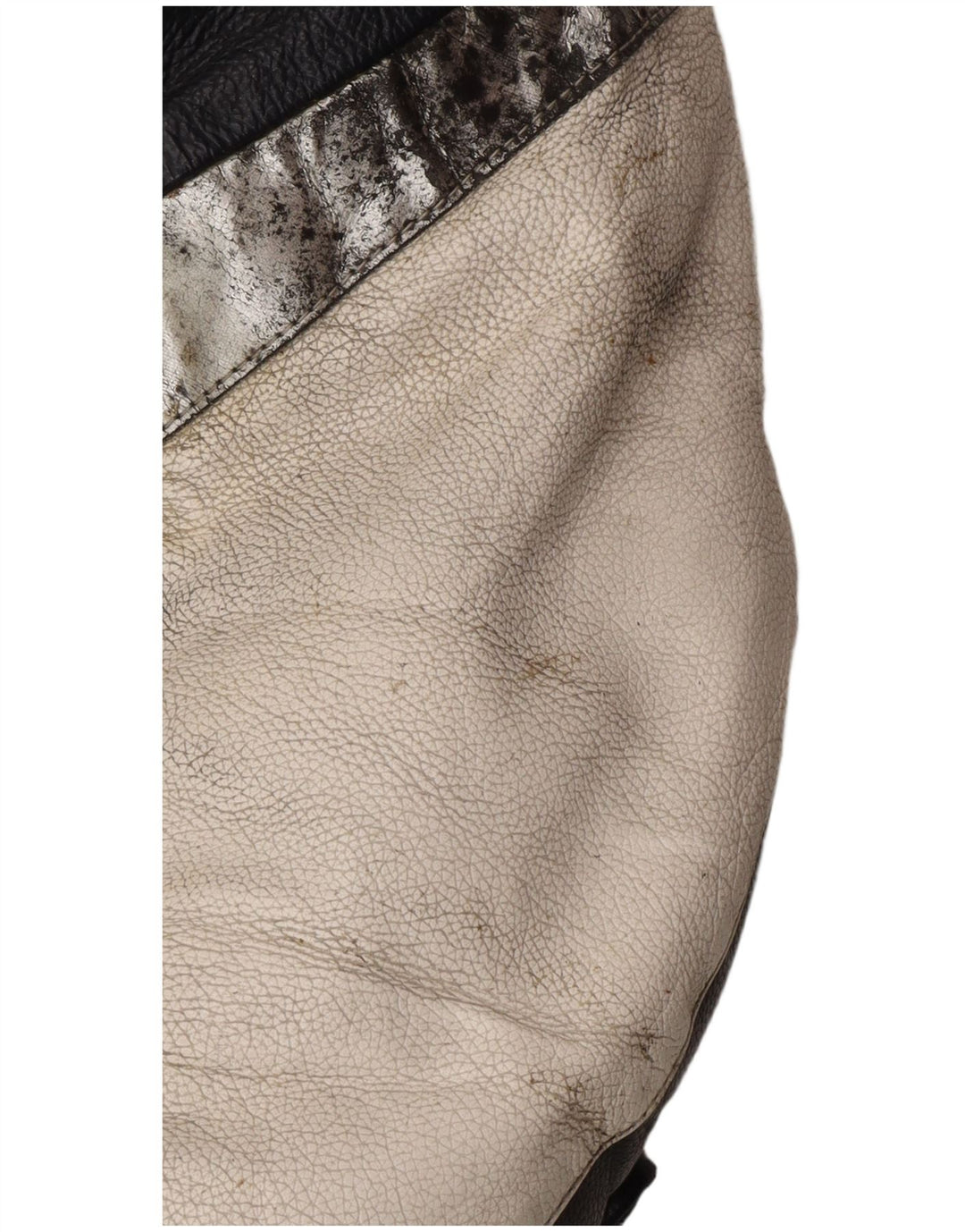 Spidi Herren-Leder-Racer-Jacke IT 54, großes schwarzes Colourblock-Leder