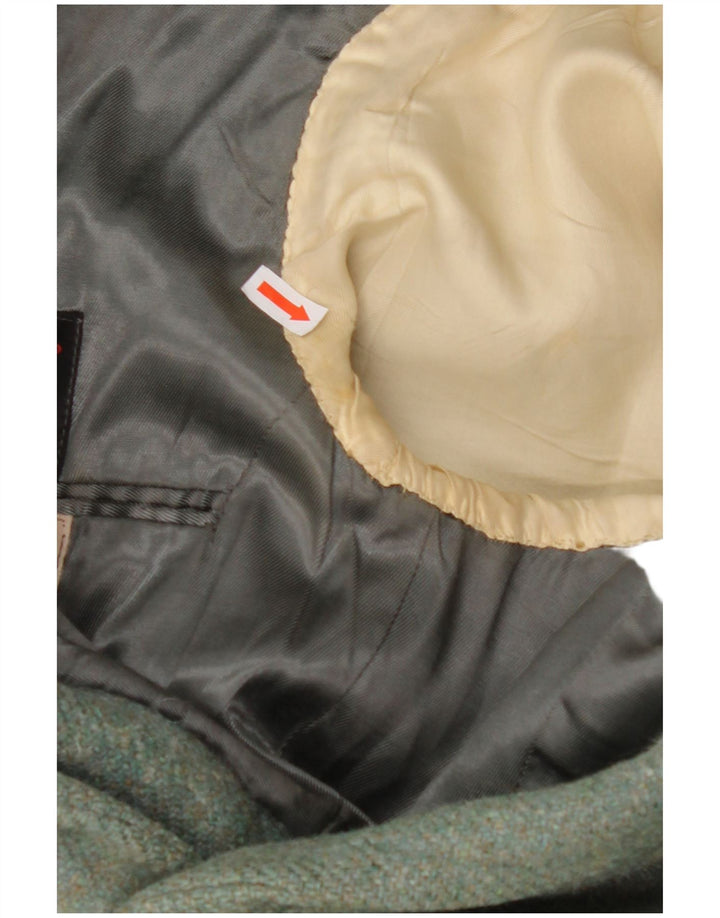 BURTON Maßgeschneiderte 2-Knopf-Blazerjacke für Herren, UK 38, mittelgrüne Schurwolle