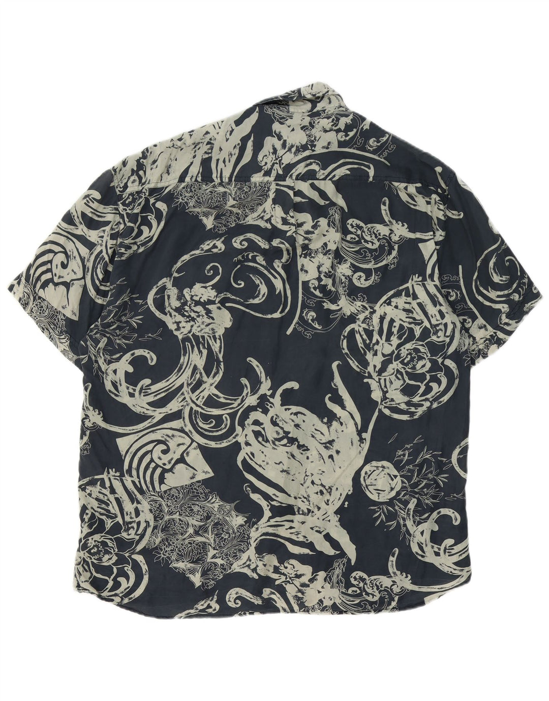 REPORT Kurzarmhemd für Herren, Größe 41/42, groß, marineblau, Paisleymuster