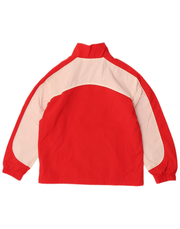 Nike Jungen-Trainingsanzug-Top-Jacke, 7–8 Jahre, rotes Farbblock-Polyester