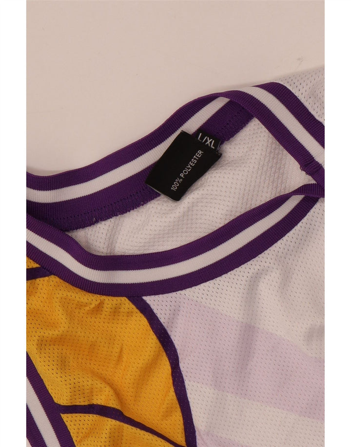 Starter Herren-Weste mit Grafik, groß, weißes Farbblock-Polyester