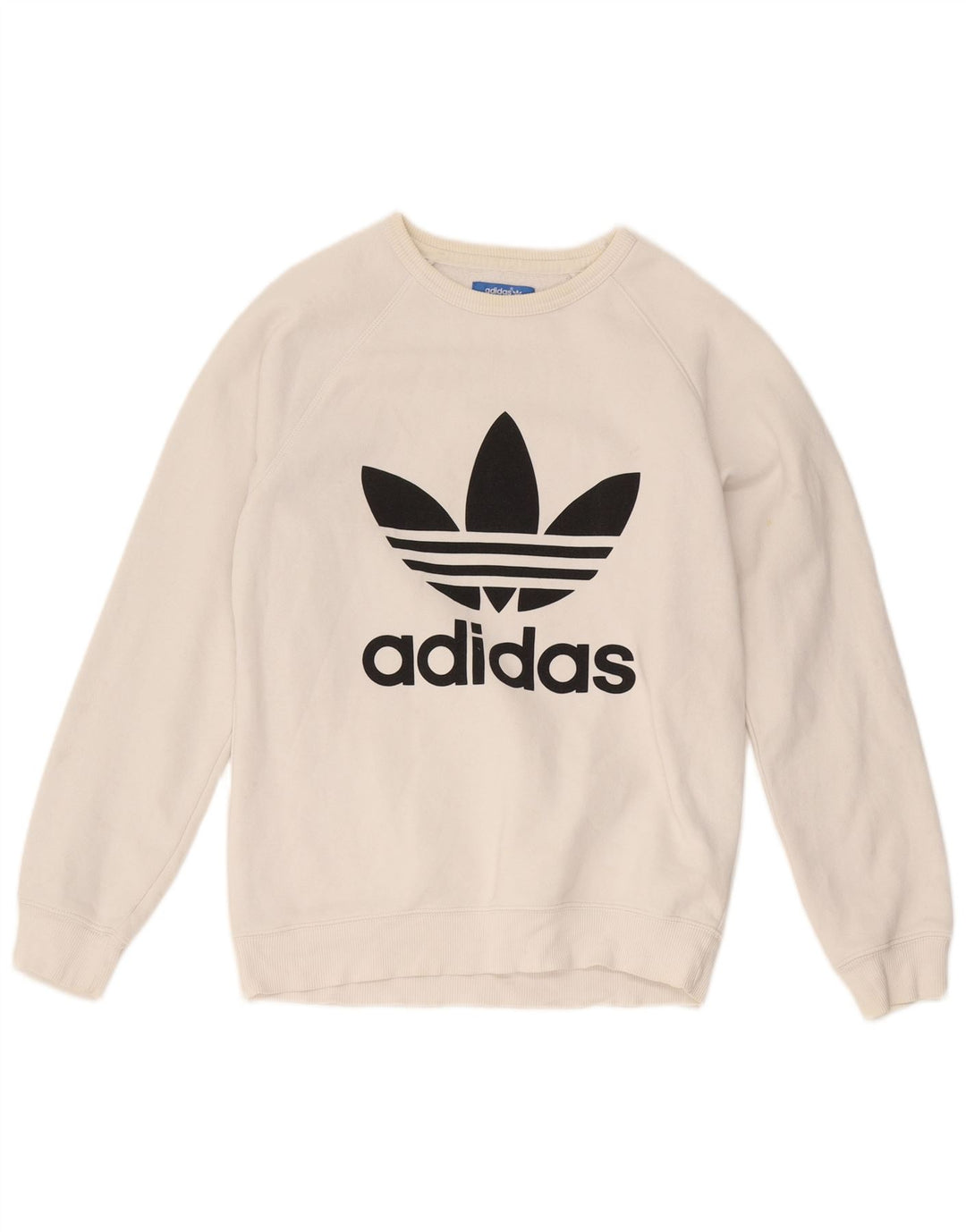 Adidas Herren Grafik-Sweatshirt-Pullover, klein, weiße Baumwolle