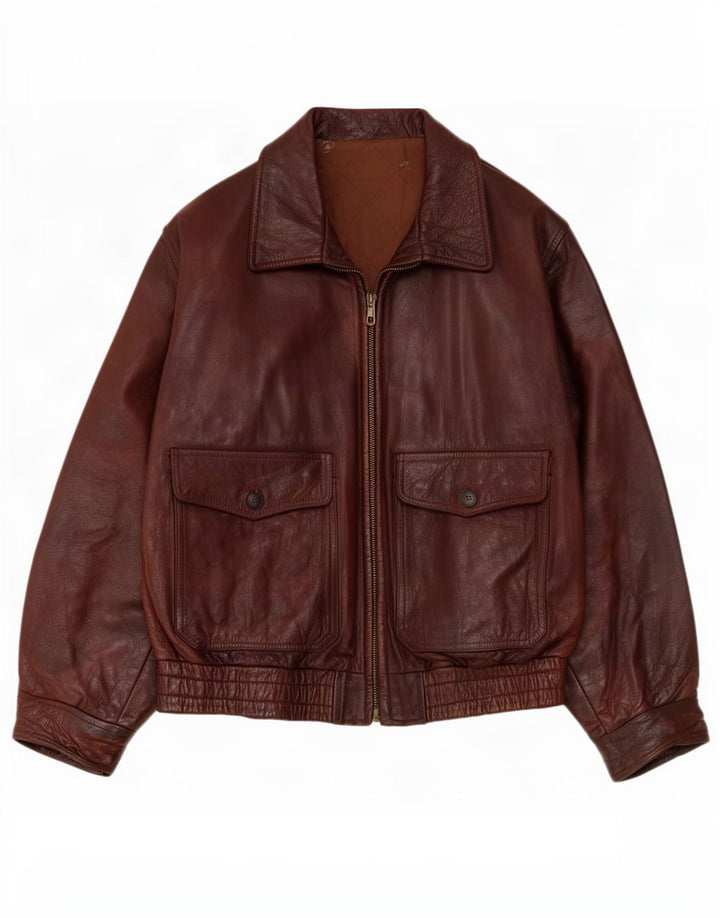 PETER KEEN Herren Lederjacke IT 52 XL Braun