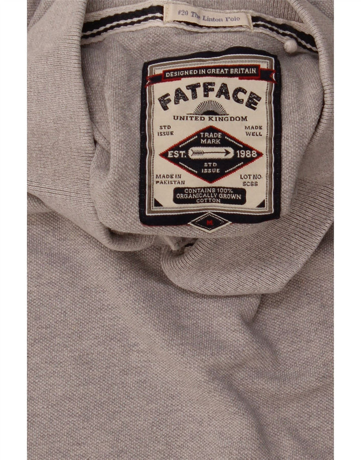 FAT FACE Herren-Poloshirt aus mittelgrauer Baumwolle