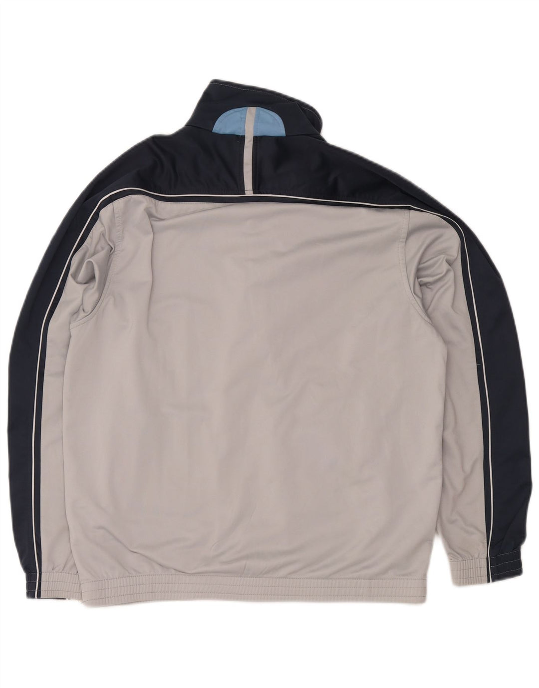 Diadora Herren-Trainingsanzug-Top-Jacke, UK 40, mittelgraues Colourblock-Polyester