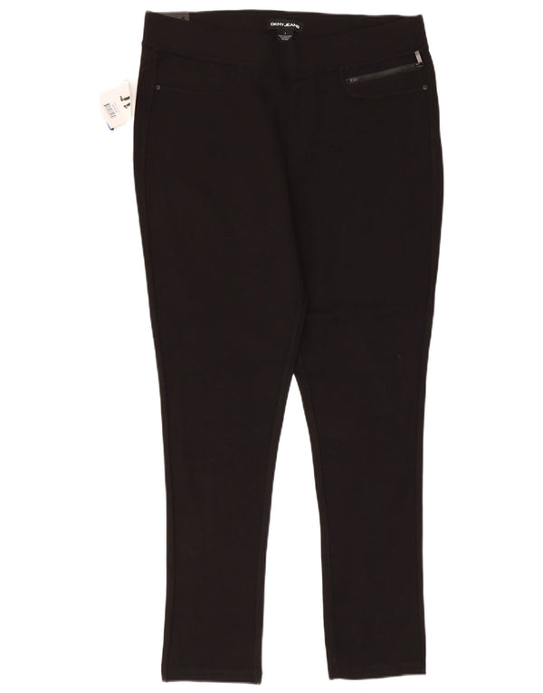 Dkny Skinny-Freizeithose für Damen, groß, W34, L28, schwarze Viskose