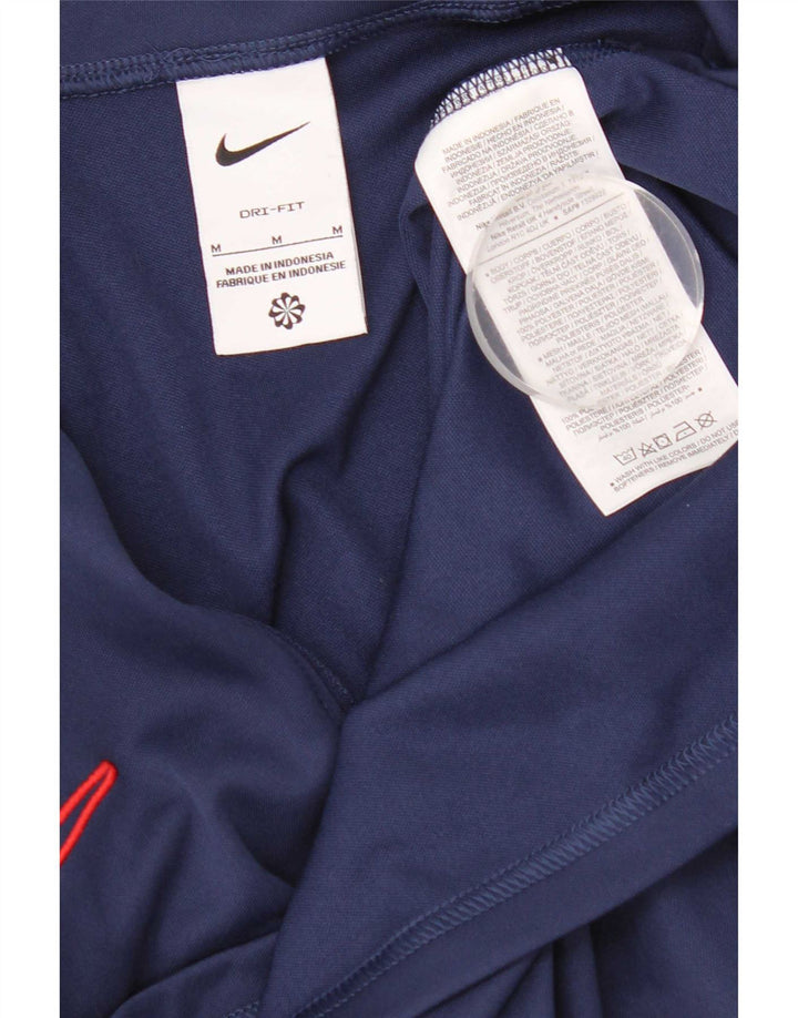 Nike Herren Dri Fit Pullover-Trainingsanzug-Oberteil, mittelgroß, Marineblau, Farbblock